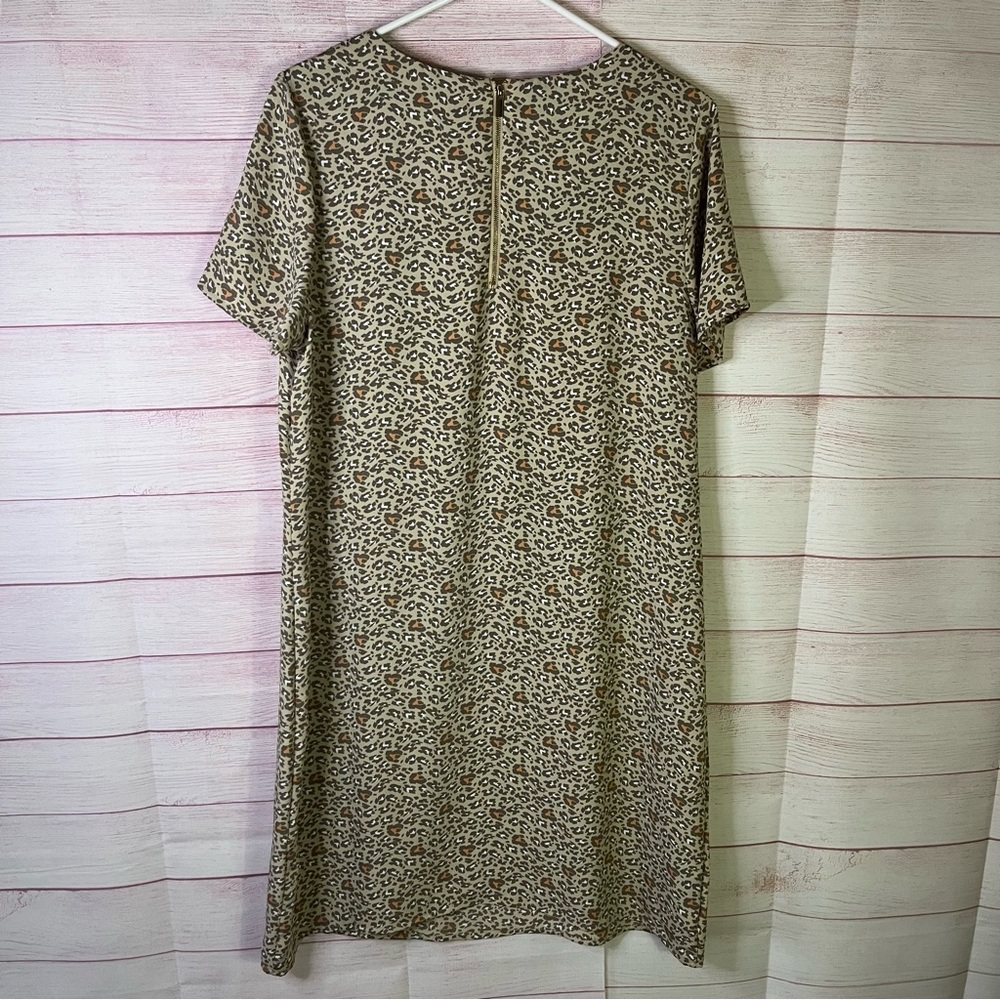 Nanette Lepore Tan Animal Print Dress Size 12 - Picture 7 of 7